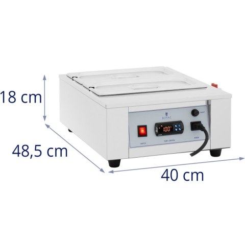 Podgrzewacz do czekolady sosów polew elektryczny 2 x 3.2 l 1500 W Podgrzewacz do czekolady sosów polew elektryczny 2 x 3.2 l 1500 W
