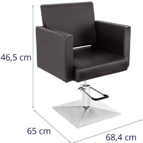 Fotel fryzjerski barberski kosmetyczny z podnóżkiem Physa BEDFORD - brązowy Fotel fryzjerski barberski kosmetyczny z podnóżkiem Physa BEDFORD - brązowy