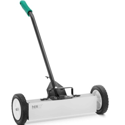 Miotła zamiatarka magnetyczna do zbierania opiłków gwoździ na kółkach szer. 45 cm Miotła zamiatarka magnetyczna do zbierania opiłków gwoździ na kółkach szer. 45 cm