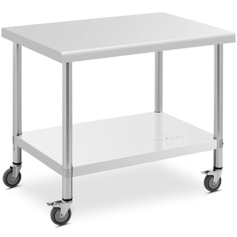 Stół metalowy gastronomiczny na kółkach z półką STAL 70 x 100 cm Stół metalowy gastronomiczny na kółkach z półką STAL 70 x 100 cm