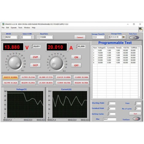 Zasilacz laboratoryjny serwisowy 0-30 V 0-30 A 300 W USB LAN RS232 Zasilacz laboratoryjny serwisowy 0-30 V 0-30 A 300 W USB LAN RS232