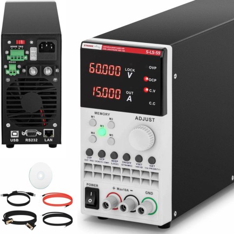 Zasilacz laboratoryjny serwisowy 0-60 V 0-15 A 300 W USB LAN RS233 Zasilacz laboratoryjny serwisowy 0-60 V 0-15 A 300 W USB LAN RS233