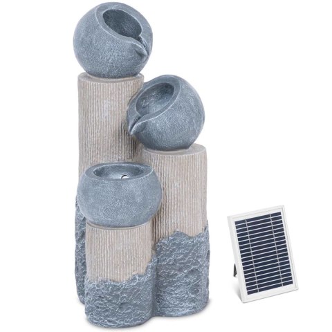 Fontanna kaskada ogrodowa solarna z oświetleniem LED 3 naczynia na kolumnach 2 W Fontanna kaskada ogrodowa solarna z oświetleniem LED 3 naczynia na kolumnach 2 W