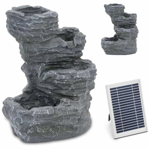 Fontanna kaskada ogrodowa solarna z oświetleniem LED 4 poziomy 3 W Fontanna kaskada ogrodowa solarna z oświetleniem LED 4 poziomy 3 W