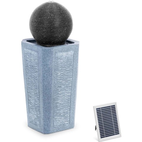 Fontanna kaskada ogrodowa solarna z oświetleniem LED kula na kolumnie 3 W Fontanna kaskada ogrodowa solarna z oświetleniem LED kula na kolumnie 3 W