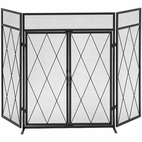 Parawan osłona kominkowa zdobiona z drzwiczkami 3 cz. 127 x 80 cm Parawan osłona kominkowa zdobiona z drzwiczkami 3 cz. 127 x 80 cm