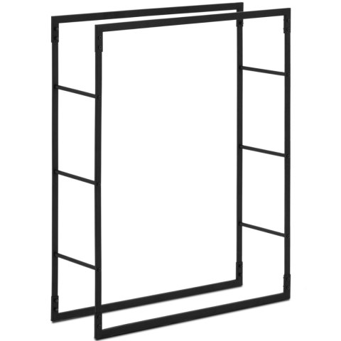 Stojak na drewno kominkowe metalowy prostokątny LOFT do 40 kg 80 x 25 x 100 cm Stojak na drewno kominkowe metalowy prostokątny LOFT do 40 kg 80 x 25 x 100 cm