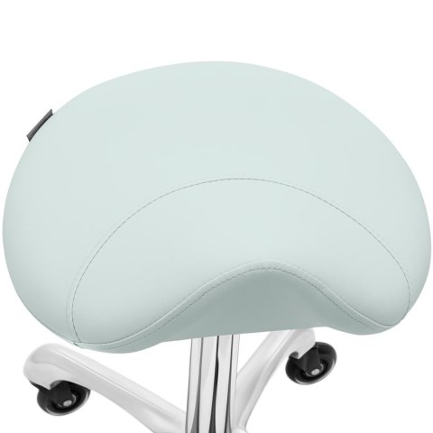 Taboret stołek hoker kosmetyczny siodłowy na kółkach York do 150 kg pistacjowy Taboret stołek hoker kosmetyczny siodłowy na kółkach York do 150 kg pistacjowy