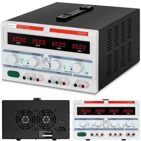 Zasilacz laboratoryjny serwisowy 3 kanały 0-30 V 0-3 A DC Zasilacz laboratoryjny serwisowy 3 kanały 0-30 V 0-3 A DC