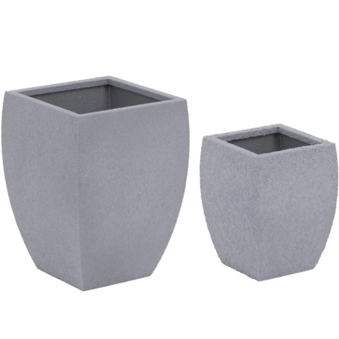 Zestaw 2 donic zaokrąglonych 27x27 cm 31x31 cm - stal corten Zestaw 2 donic zaokrąglonych 27x27 cm 31x31 cm - stal corten