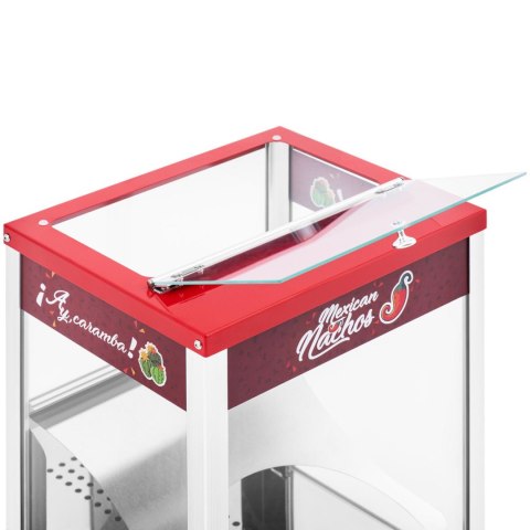 Pogrzewacz witryna grzewcza do nachos popcornu podświetlana LED 45L Pogrzewacz witryna grzewcza do nachos popcornu podświetlana LED 45L