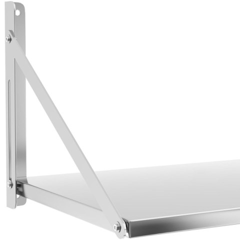 Półka ścienna składana stalowa nierdzewna 120x45cm Półka ścienna składana stalowa nierdzewna 120x45cm