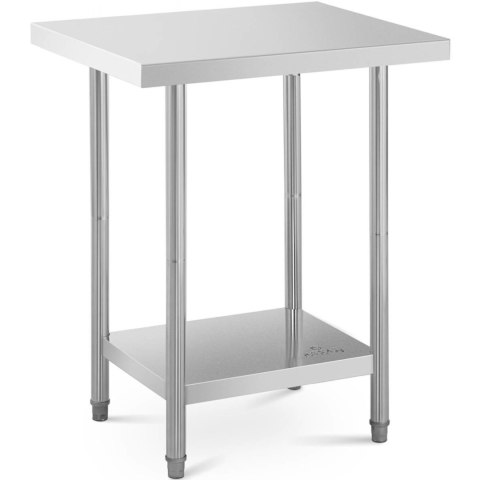 Stół stolik blat roboczy stalowy nierdzewny z półką 76x61cm Stół stolik blat roboczy stalowy nierdzewny z półką 76x61cm
