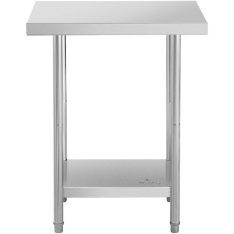 Stół stolik blat roboczy stalowy nierdzewny z półką 76x61cm Stół stolik blat roboczy stalowy nierdzewny z półką 76x61cm