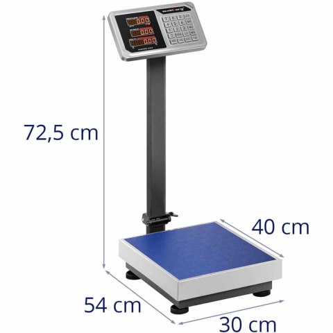 Waga platformowa 40x30cm magazynowa 100kg / 20g Waga platformowa 40x30cm magazynowa 100kg / 20g