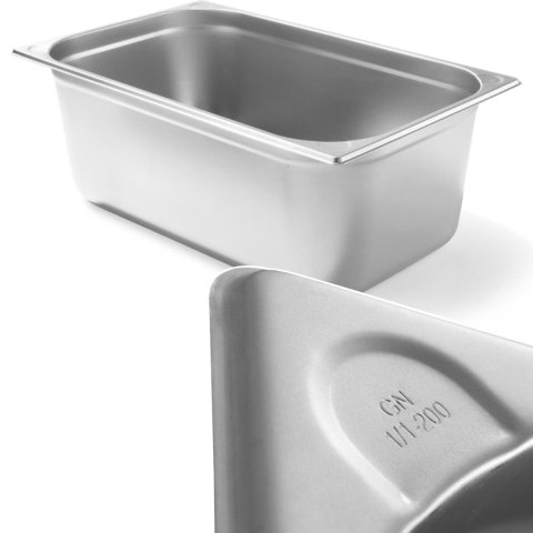 Pojemnik GN 1/1 stalowy Kitchen Line wys. 200 mm - Hendi 806159 Pojemnik GN 1/1 stalowy Kitchen Line wys. 200 mm - Hendi 806159