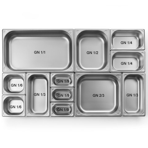Pojemnik GN 1/1 stalowy Kitchen Line wys. 40 mm - Hendi 806111 Pojemnik GN 1/1 stalowy Kitchen Line wys. 40 mm - Hendi 806111