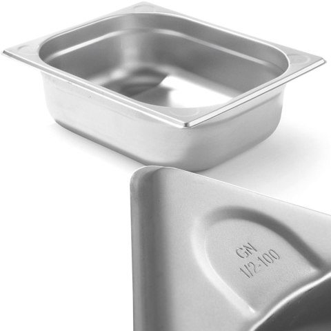 Pojemnik GN 1/2 stalowy Kitchen Line wys. 100 mm - Hendi 806333 Pojemnik GN 1/2 stalowy Kitchen Line wys. 100 mm - Hendi 806333