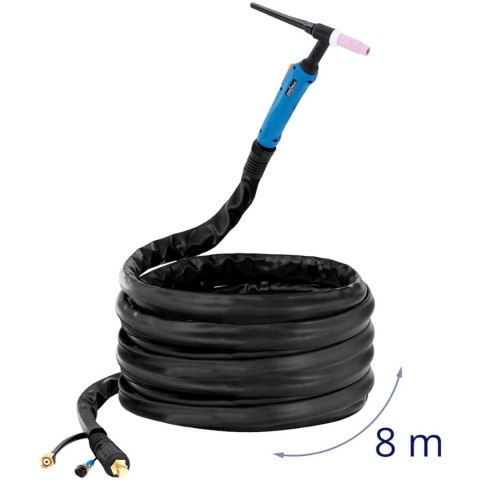 Uchwyt spawalniczy z przewodem TIG 8 m x 25 mm2 Uchwyt spawalniczy z przewodem TIG 8 m x 25 mm2