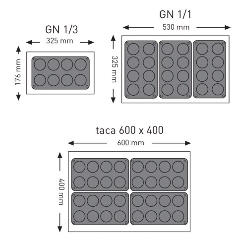 Foremki silikonowe nieprzywierające do pieczenia do 260C MUFFINS 176x300mm GN1/3 - Hendi 677209 Foremki silikonowe nieprzywierające do pieczenia do 260C MUFFINS 176x300mm GN1/3 - Hendi 677209