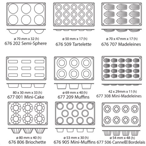 Foremki silikonowe nieprzywierające do pieczenia do 260C MUFFINS 176x300mm GN1/3 - Hendi 677209 Foremki silikonowe nieprzywierające do pieczenia do 260C MUFFINS 176x300mm GN1/3 - Hendi 677209
