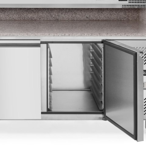 Stół chłodniczy do pizzy z nadstawą chłodniczą blat granitowy szer 140cm - Hendi 232033 Stół chłodniczy do pizzy z nadstawą chłodniczą blat granitowy szer 140cm - Hendi 232033