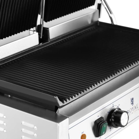 Grill kontaktowy podwójny dwustronny ryflowany 3600 W Grill kontaktowy podwójny dwustronny ryflowany 3600 W