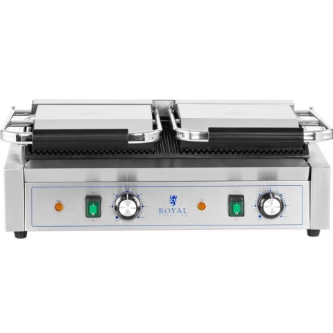 Grill kontaktowy podwójny dwustronny ryflowany 3600 W Grill kontaktowy podwójny dwustronny ryflowany 3600 W