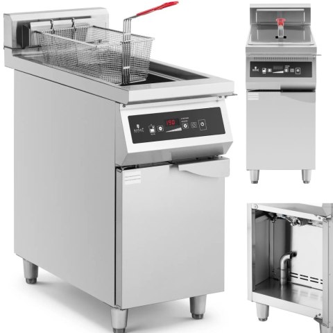 Frytownica indukcyjna wolnostojąca z szafką 30 l 60-190 C 380 V 10000 W Frytownica indukcyjna wolnostojąca z szafką 30 l 60-190 C 380 V 10000 W