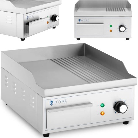 Grill elektryczny płyta grillowa gładka ryflowana 360 x 380 mm 2000 W Grill elektryczny płyta grillowa gładka ryflowana 360 x 380 mm 2000 W