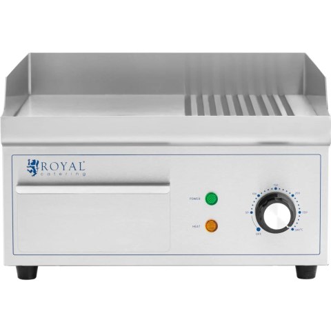 Grill elektryczny płyta grillowa gładka ryflowana 360 x 380 mm 2000 W Grill elektryczny płyta grillowa gładka ryflowana 360 x 380 mm 2000 W