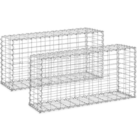 Kosz gabionowy ze stali galwanizowanej 102 x 32 x 51 cm - 2 szt. Kosz gabionowy ze stali galwanizowanej 102 x 32 x 51 cm - 2 szt.