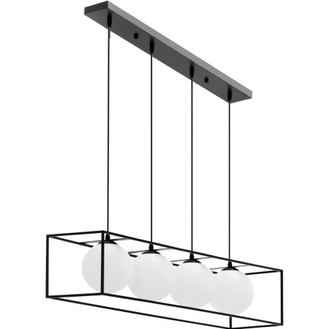 Lampa sufitowa nowoczesna 4 punktowa G9 - szklane kule w ramie Lampa sufitowa nowoczesna 4 punktowa G9 - szklane kule w ramie