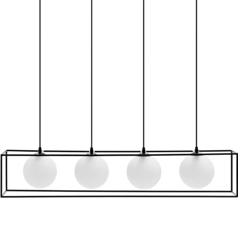 Lampa sufitowa nowoczesna 4 punktowa G9 - szklane kule w ramie Lampa sufitowa nowoczesna 4 punktowa G9 - szklane kule w ramie