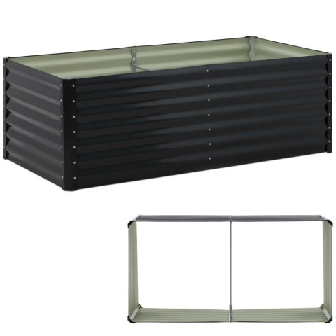 Grządka rabata skrzynia ogrodowa na warzywa rośliny STAL 180 x 60 x 90 cm Grządka rabata skrzynia ogrodowa na warzywa rośliny STAL 180 x 60 x 90 cm