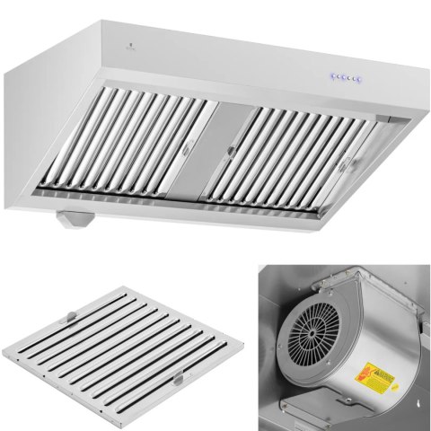 Okap gastronomiczny ścienny z silnikiem 120 cm 1000 m3/h 150 W Okap gastronomiczny ścienny z silnikiem 120 cm 1000 m3/h 150 W