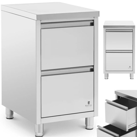 Szafka gastronomiczna wolnostojąca 2 szuflady STAL 50 x 60 x 87 cm Szafka gastronomiczna wolnostojąca 2 szuflady STAL 50 x 60 x 87 cm