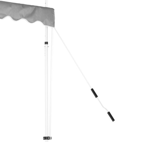 Markiza balkonowa tarasowa rozporowa zwijana ręcznie 350 x 120 cm - szara Markiza balkonowa tarasowa rozporowa zwijana ręcznie 350 x 120 cm - szara