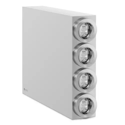 Podajnik dystrybutor do kubków jednorazowych z 4 dozownikami STAL 81 - 89 mm Podajnik dystrybutor do kubków jednorazowych z 4 dozownikami STAL 81 - 89 mm