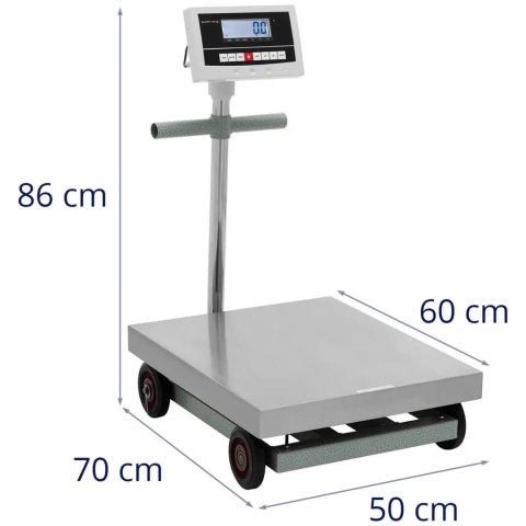 Waga platformowa magazynowa kontrolna 50 x 60 cm 600 kg / 0.1 kg Waga platformowa magazynowa kontrolna 50 x 60 cm 600 kg / 0.1 kg