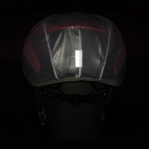 Pokrowiec przeciwdeszczowy na kask rowerowy zielony