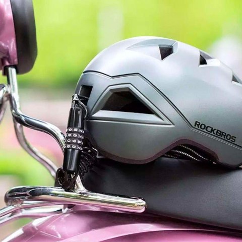 Zapięcie rowerowe zamek na szyfr lina 1.5m - czarne Zapięcie rowerowe zamek na szyfr lina 1.5m - czarne