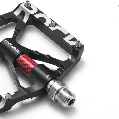 Zestaw pedałów rowerowych platformy MTB ze stopu aluminium - czarne Zestaw pedałów rowerowych platformy MTB ze stopu aluminium - czarne