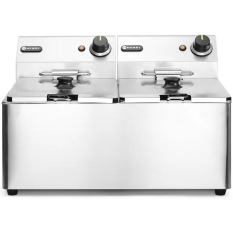 Frytownica gastronomiczna podwójna Kitchen Line 7kW 230V 2 x 8L - Hendi 205839 Frytownica gastronomiczna podwójna Kitchen Line 7kW 230V 2 x 8L - Hendi 205839