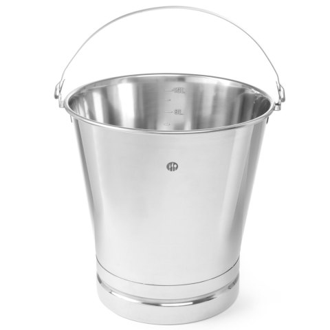 Wiadro gastronomiczne do kuchni ze stali nierdzewnej z pierścieniem i podziałką 10L - Hendi 516683 Wiadro gastronomiczne do kuchni ze stali nierdzewnej z pierścieniem i podziałką 10L - Hendi 516683