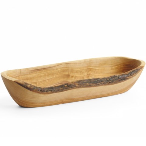 Miska dekoracyjna podłużna z drewna oliwnego 300 x 95 x 60 mm Miska dekoracyjna podłużna z drewna oliwnego 300 x 95 x 60 mm