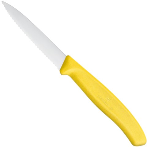 Nóż do jarzyn ząbkowany dł. 80/190 mm - żółty Nóż do jarzyn ząbkowany dł. 80/190 mm - żółty