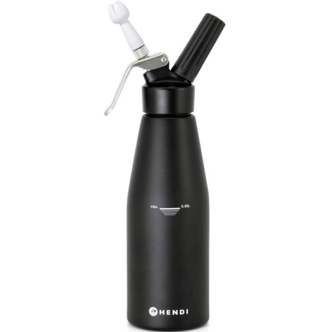 Syfon do bitej śmietany N2O Kitchen Line ZESTAW + 3 końcówki 0.98L - czarny Syfon do bitej śmietany N2O Kitchen Line ZESTAW + 3 końcówki 0.98L - czarny