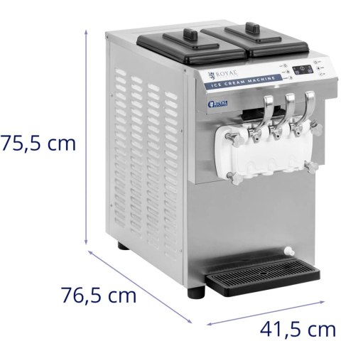 Maszyna automat do lodów włoskich 1350 W 16 l/h - 3 smaki Maszyna automat do lodów włoskich 1350 W 16 l/h - 3 smaki