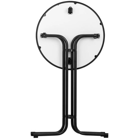 Stół stolik barowy okrągły wysoki składany śr. 80 cm wys. 110 cm czarny Stół stolik barowy okrągły wysoki składany śr. 80 cm wys. 110 cm czarny